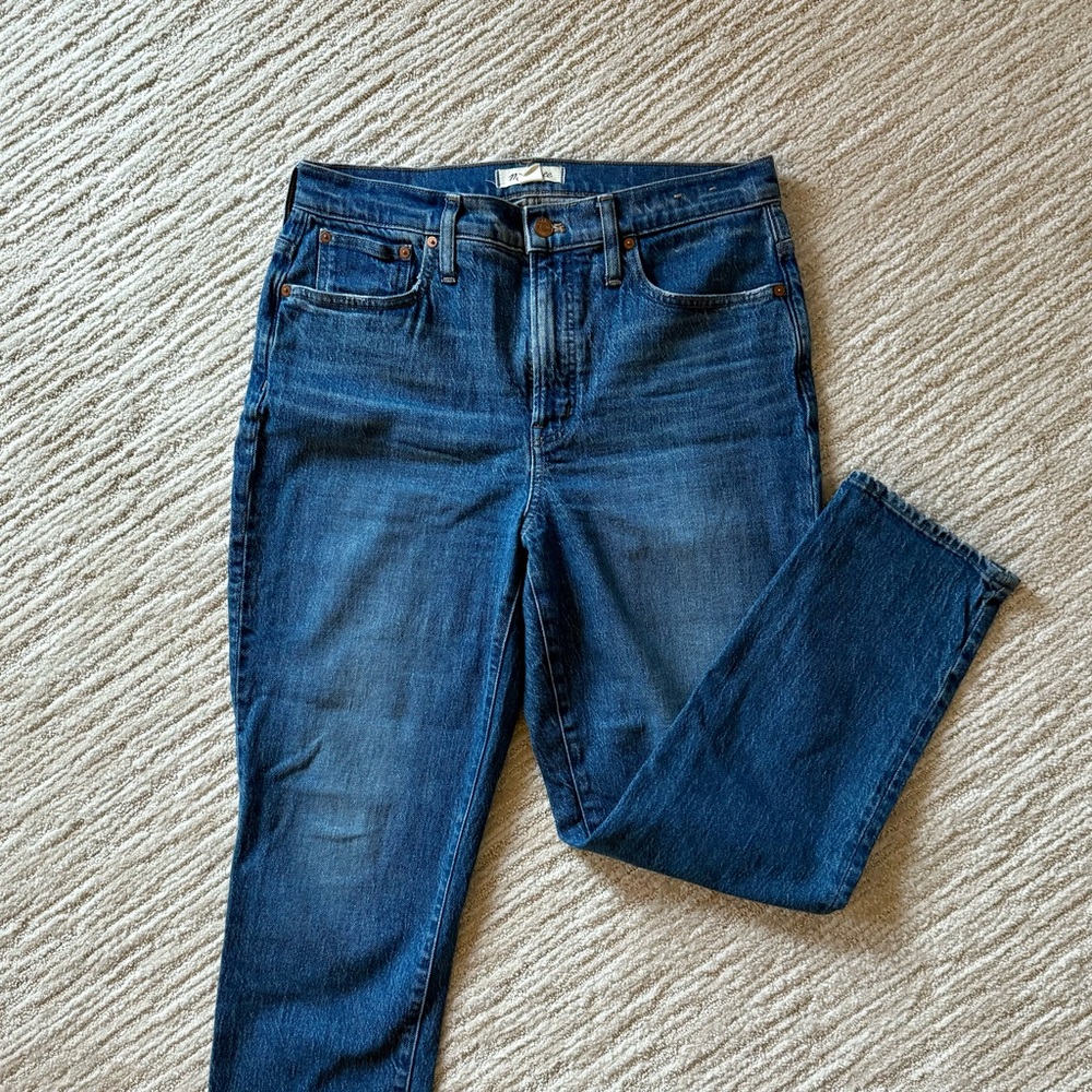 Madewell Women's Straight Leg Jeans - Dark Blue